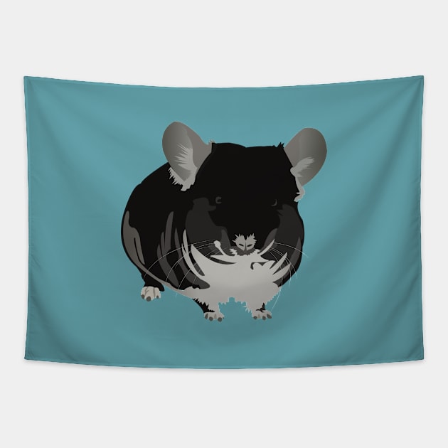 Chinchilla Tapestry by KCPetPortraits