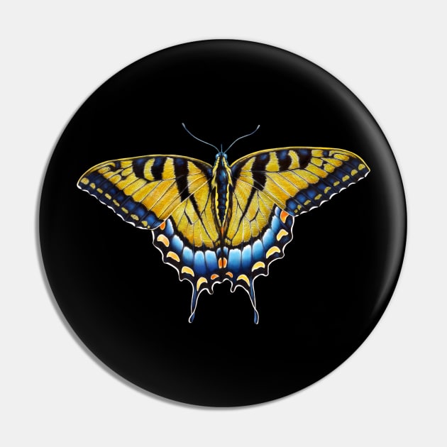 Swallowtail Butterfly Pin by Tim Jeffs Art