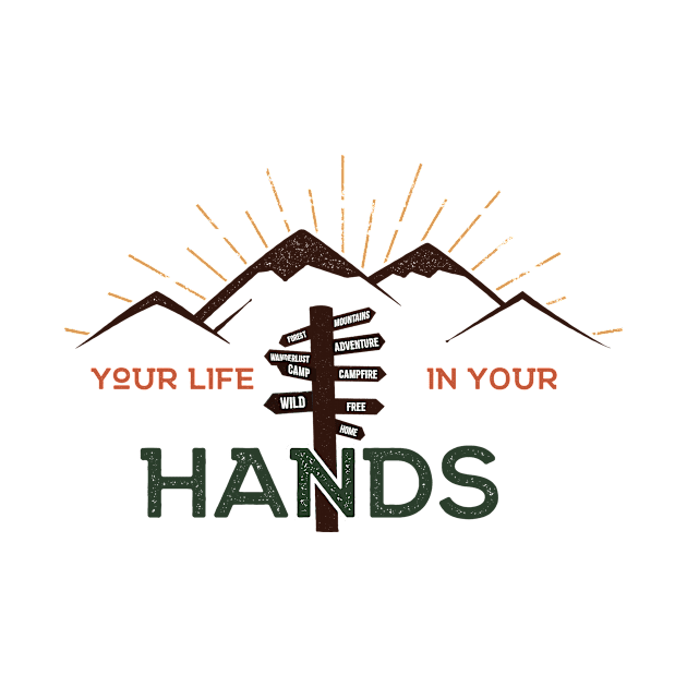 Your life in your hands WILD FREE by Mint Tees