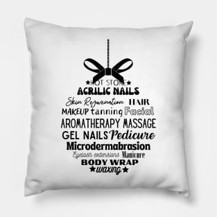 Beauty Salon Christmas Ornament Pillow