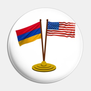 American Armenian Flag Pin