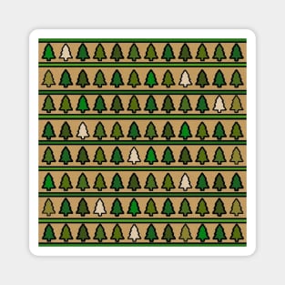 Yule Christmas Tree Pattern Magnet