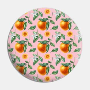 Orange seamless pattern Pin