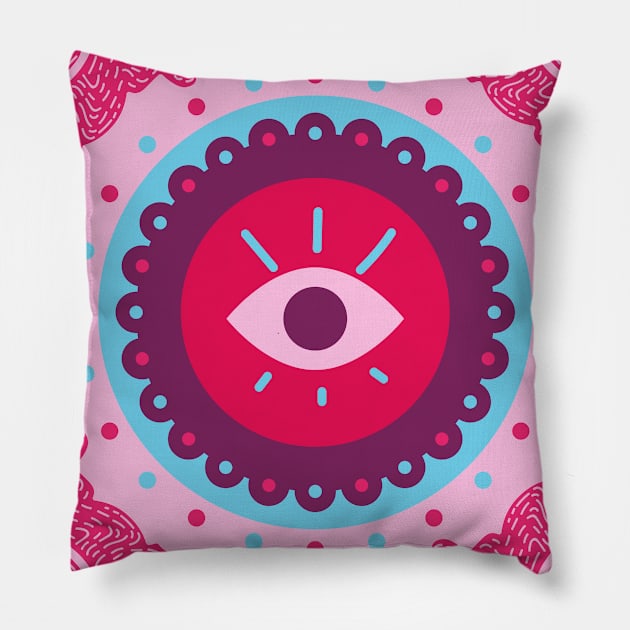 Not So Evil Eye Pillow by Sultrix Designs