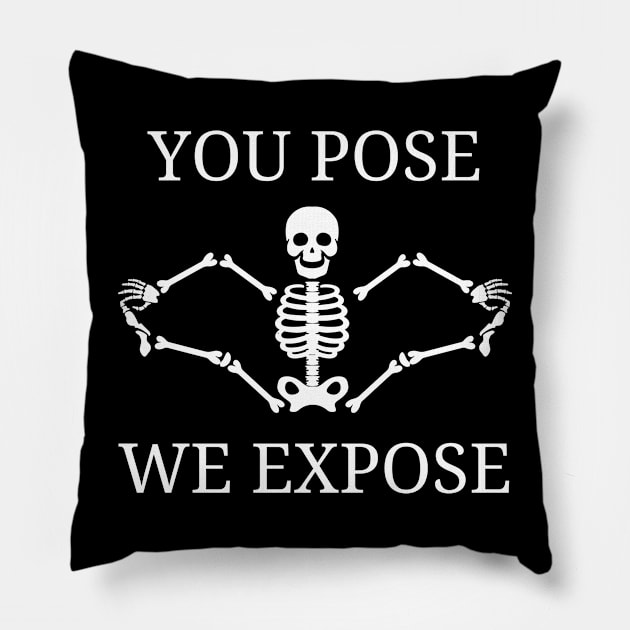 Halloween Radiology, Skeleton Rad Tech Radiologist Pillow by WaBastian