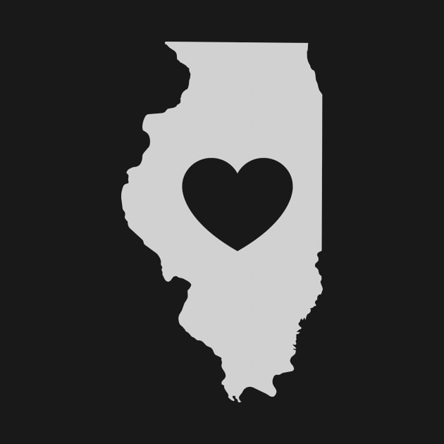 Illinois Love Heart by helloshirts