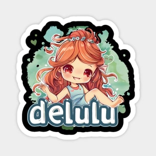 Delulu Spring Girl Magnet