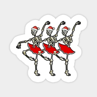 Skeleton Ballerinas Funny Christmas Gift Magnet