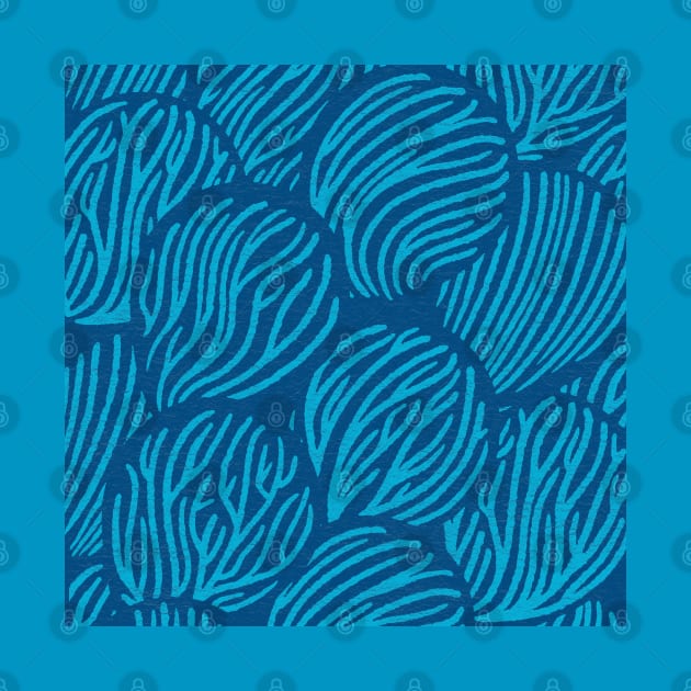 Minimalist Blue Coral Pattern by goodwordsco