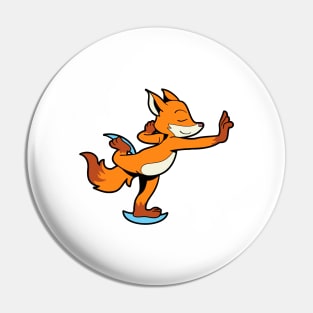 Fox skates - ice skating Pin