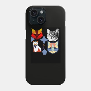 Geometric Cats Colourful Abstract Anime Design Phone Case