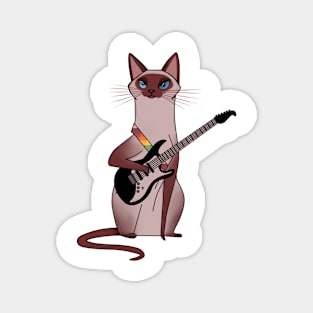 Cat Rock Art Magnet