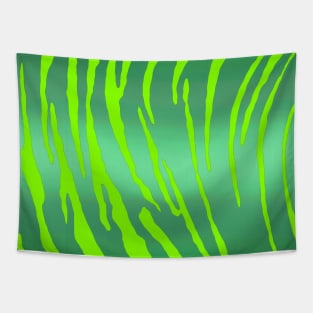 Metallic Tiger Stripes Greens Tapestry