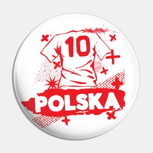 Vintage Polish Football // Retro Grunge Poland Soccer Pin