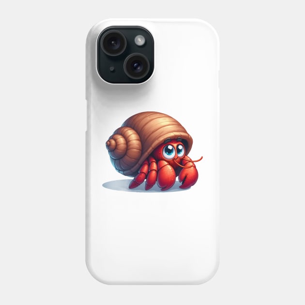 Cute Hermit Crab Phone Case by Dmytro