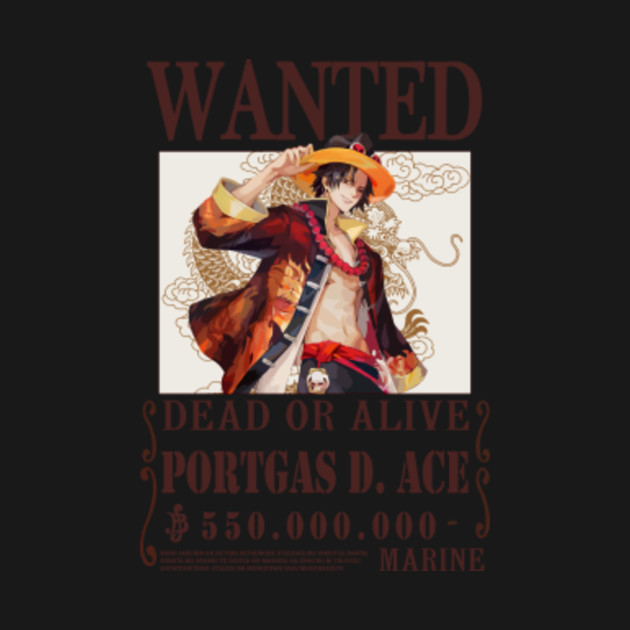 Disover Portgas D. Ace One Piece Wanted - Portgas D Ace - T-Shirt