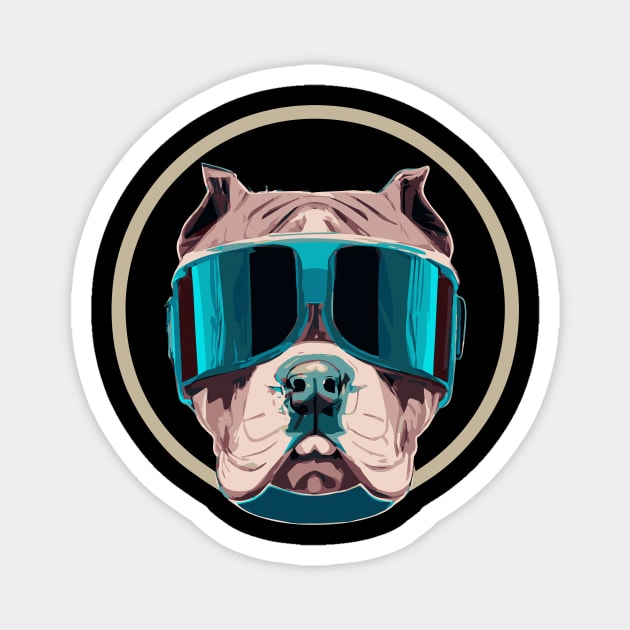 Futuristic Pit Bull Dog Lover Terrier Magnet by BetterManufaktur