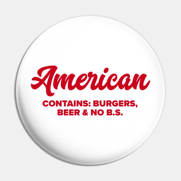 American Pin by MessageOnApparel