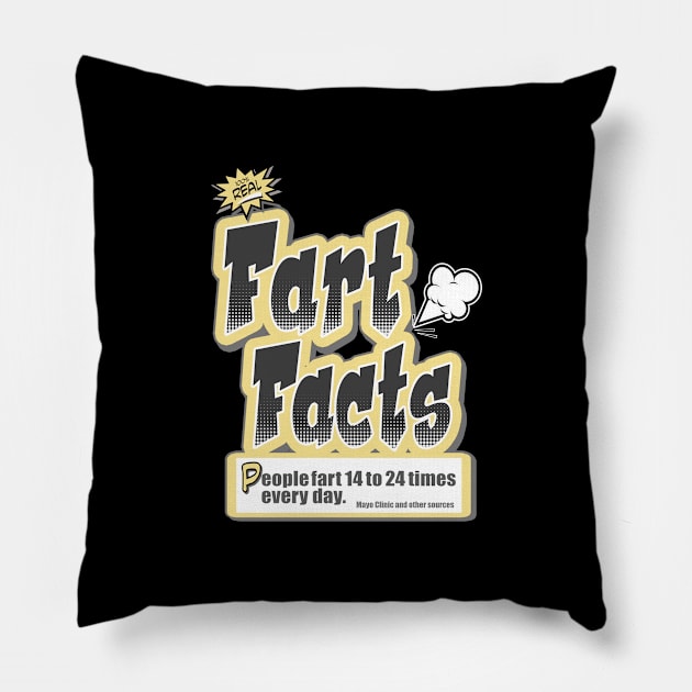 Fart Facts True & Funny #1 Pillow by PalmGallery