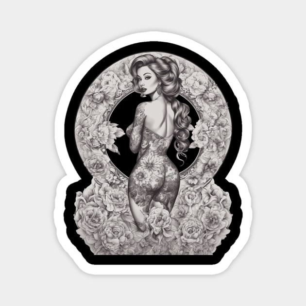Inked Cover Girl Magnet by animegirlnft