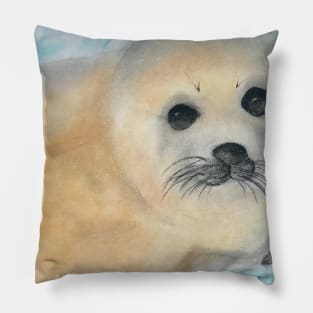 Fluffy Arctic Seal Pillow