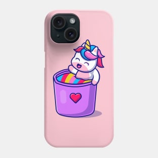 Cute Unicorn In Rainbow Mug Cartoon Phone Case