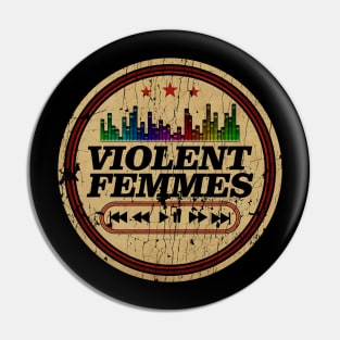 Graphic Violent Femmes Name Retro Distressed Cassette Tape Vintage Pin