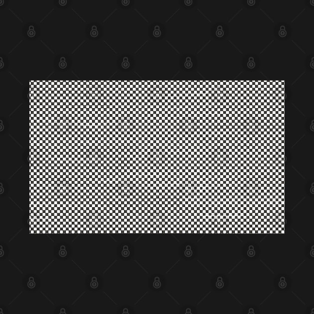 Checkboard Artwork Pattern Black White by Merchsides