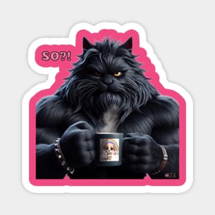 Huge Coffee Cat by focusln Magnet