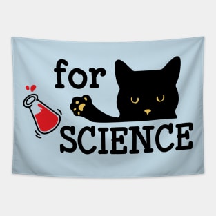 Funny Cat Knocking Things Over For Science Tapestry