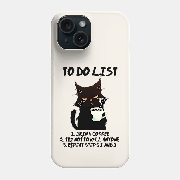 To Do List Funny Cat Phone Case by Nessanya