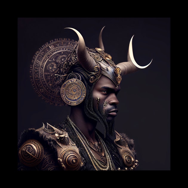 Afro Futuristic Zodiac-Aries by solomonabrams