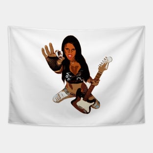 Guitar Girl Tapestry