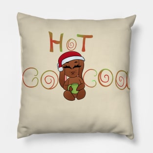 Hot Cocoa Bunny Pillow