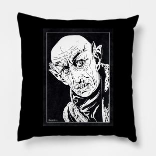 NOSFERATU (Black and White) Pillow