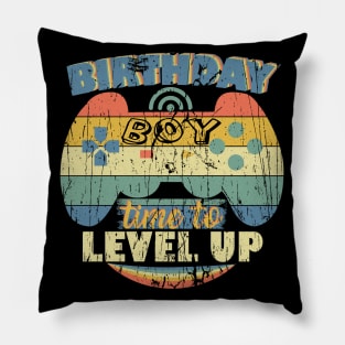 Birthday Boy Time to Level Up-Birthday Video Gamer Boy Gifts Pillow