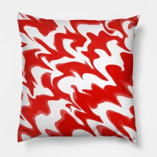 Candy Cane Liquid Flames Pattern Pillow