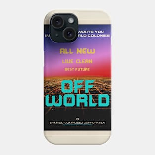 The Off-world colonies Ad. Blade Runner, blimp, 1982 — Vintage space poster Phone Case