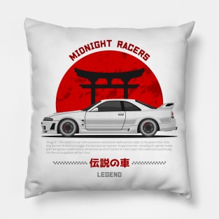 Midnight Racer White Skyline GTR R33 JDM Pillow