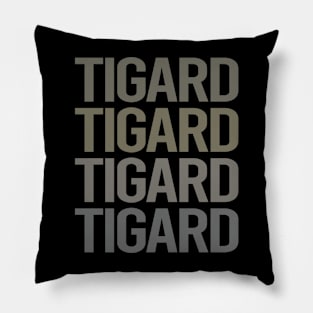 Gray Text Art Tigard Pillow