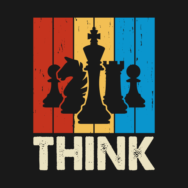 Think Chess Game T shirt For Women by QueenTees