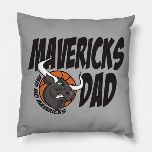 Mavericks Dad Black Pillow