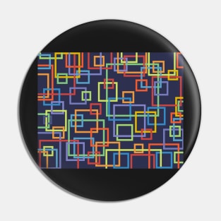 Rainbow Squares Pin