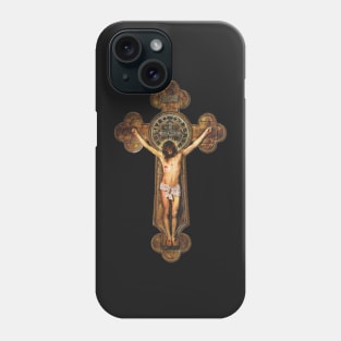 St Benedict Crucifix Cross Jesus Passion Stations of the Cross -  Via Crucis Phone Case