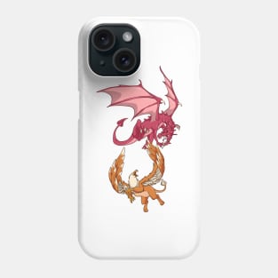 Animals of mythology - dragon vs gryphon Phone Case