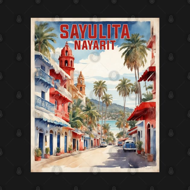 Sayulita Nayarit Oaxaca Mexico Vintage Tourism Travel by TravelersGems