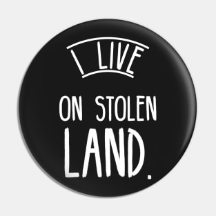 I live on stolen land Pin