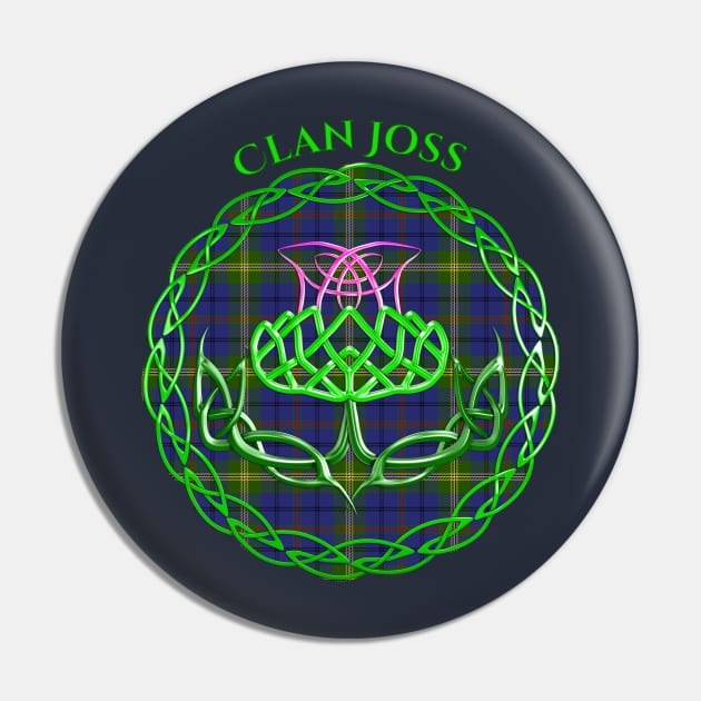 Joss Scottish Tartan Celtic Thistle Pin by CelticFlame