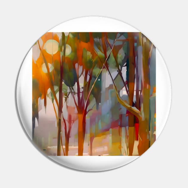 Light through the Trees Abstract Pin by DANAROPER