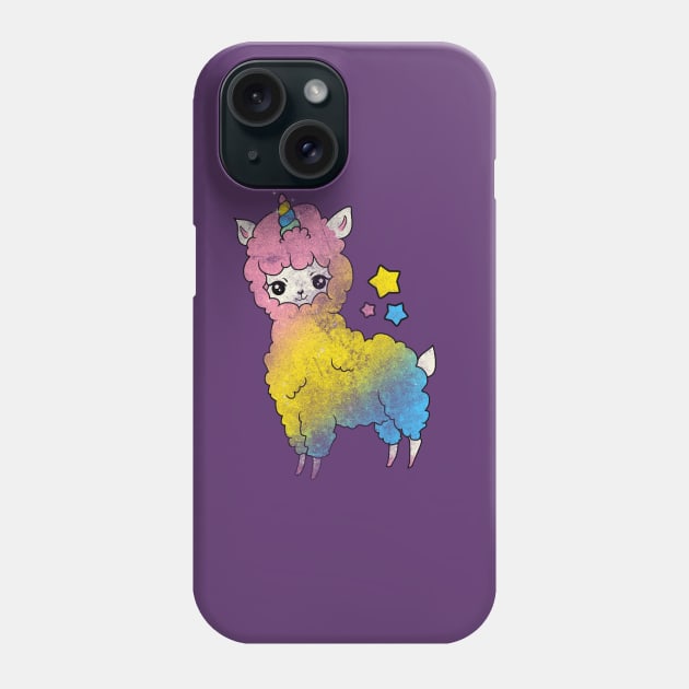 unicorn llama shirt, womens tshirt,unicorn,llama,pastel unicorn,vintage,pastel llama,unicorn lover,llama lover,kawaii unicorn,kawaii llama Phone Case by theglaze